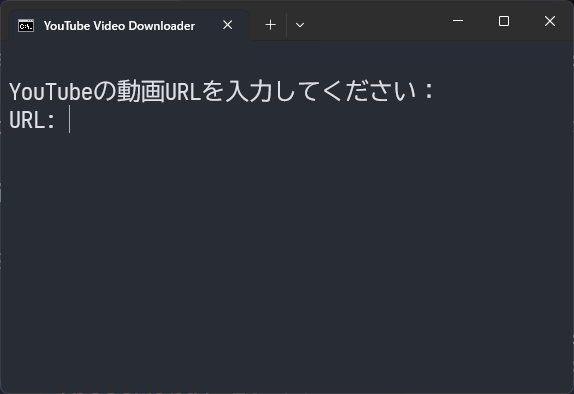 プロンプト画面